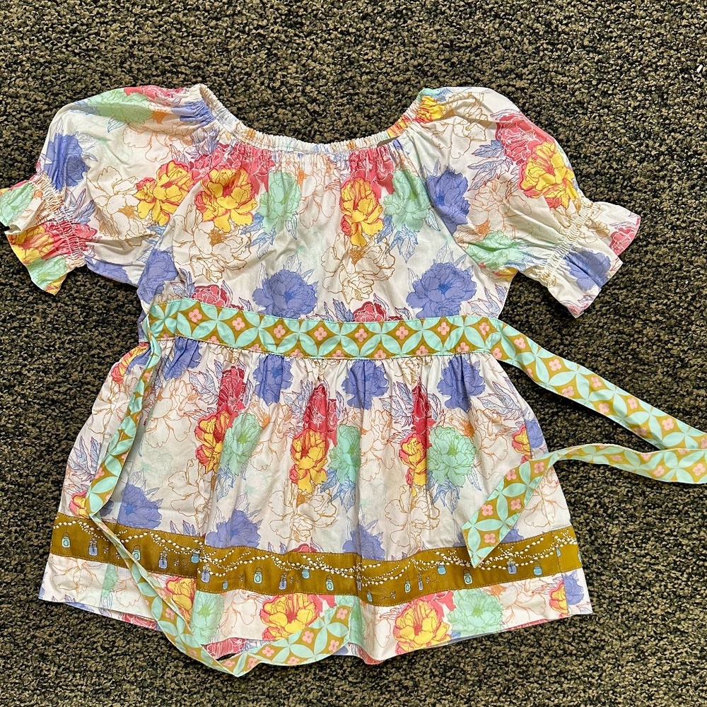 NWT Matilda Jane Hello Lovely bouquet peasant top, size 8